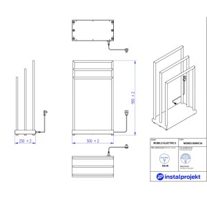 Mobilo Electro 2 900 x 500 - rysunek techniczny